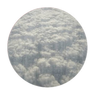 WHITE FLUFFY CLOUDS CUTTING BOARD