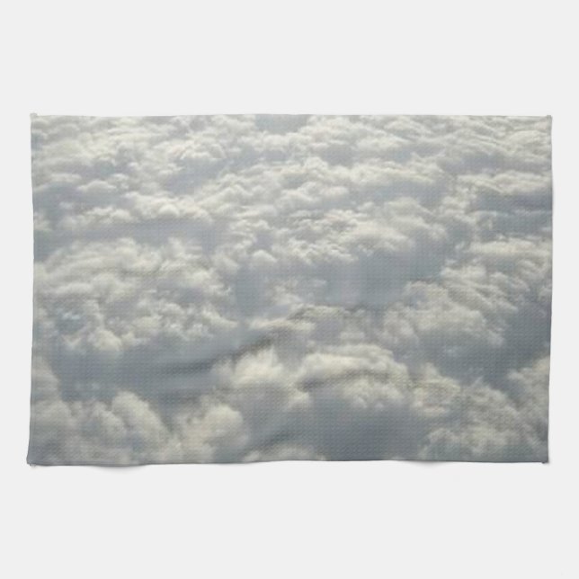 WHITE FLUFFY CLOUDS KITCHEN TOWEL (Horizontal)