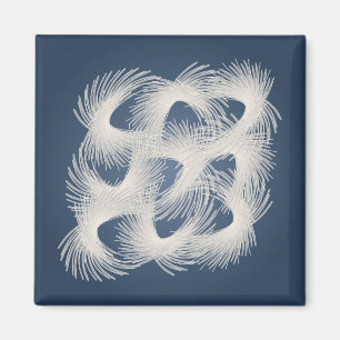 White flying feathers magnet