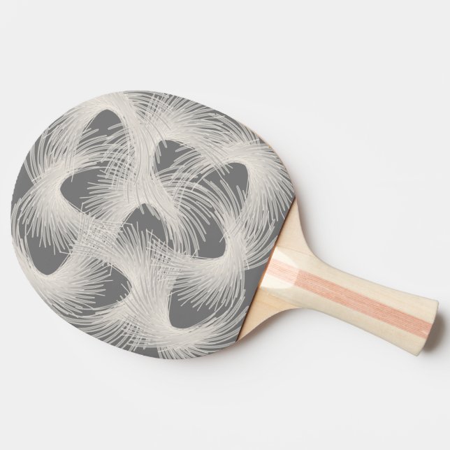 White flying feathers ping pong paddle (Side)