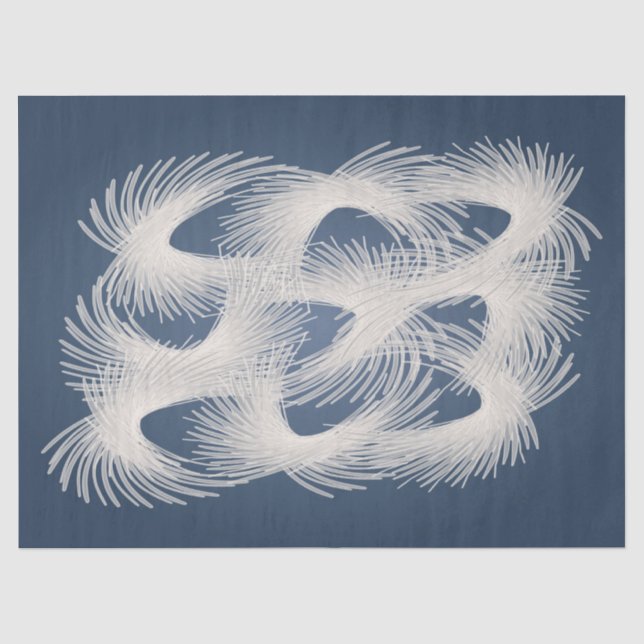 White flying feathers tissue paper (Front)