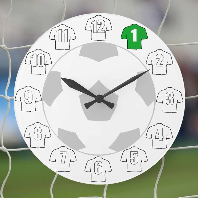 White Football Shirts as Clock Numbers (Creator Uploaded)