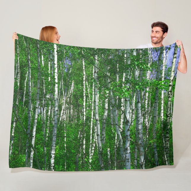 WHITE FOREST FLEECE BLANKET (In Situ)