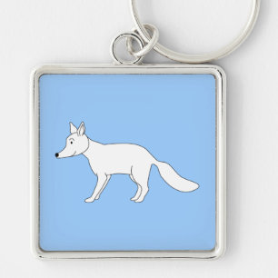 White Fox. Keychain