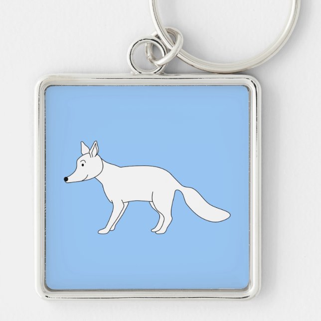 White Fox. Keychain (Front)