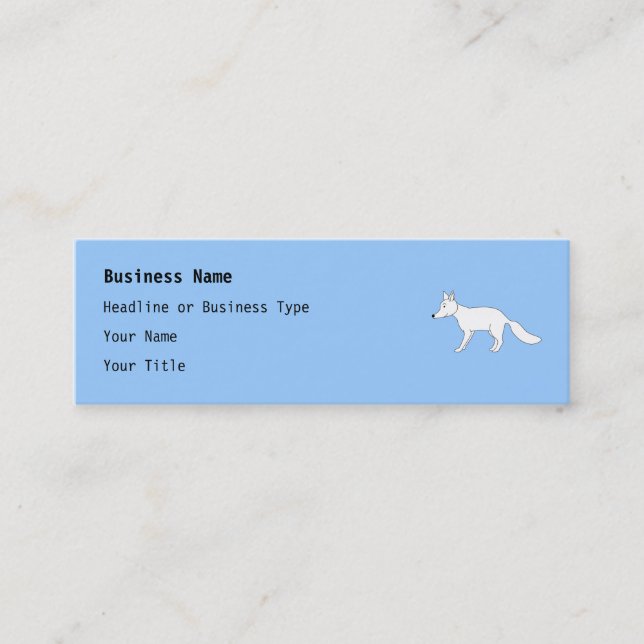 White Fox. Mini Business Card (Front)