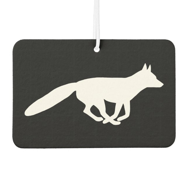 White Fox Silhouette Air Freshener (Front)