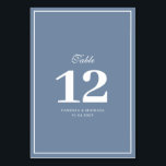 white frame dusty blue wedding table number<br><div class="desc">white frame design with dusty blue blackground wedding table number.</div>