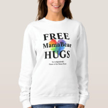 White Free Hugs Sweatshirt - no hood