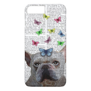 White French Bulldog and Butterflies iPhone 8 Plus/7 Plus Case