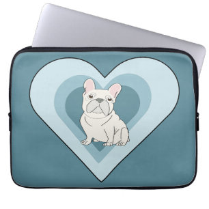 White French Bulldog Laptop Sleeve