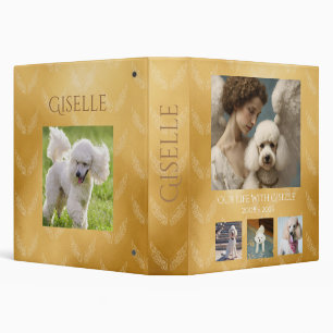 White French Poodle Angle Art Custom Memorial Binder