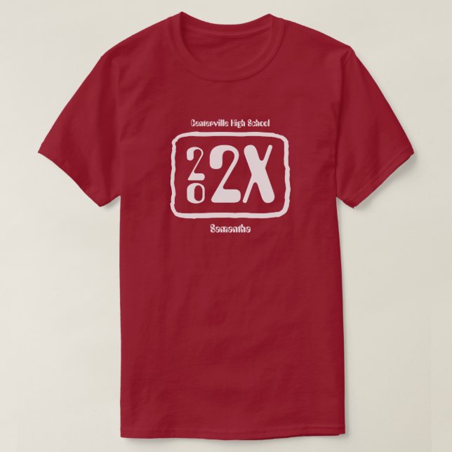 White Funky Class Year T-Shirt (Design Front)