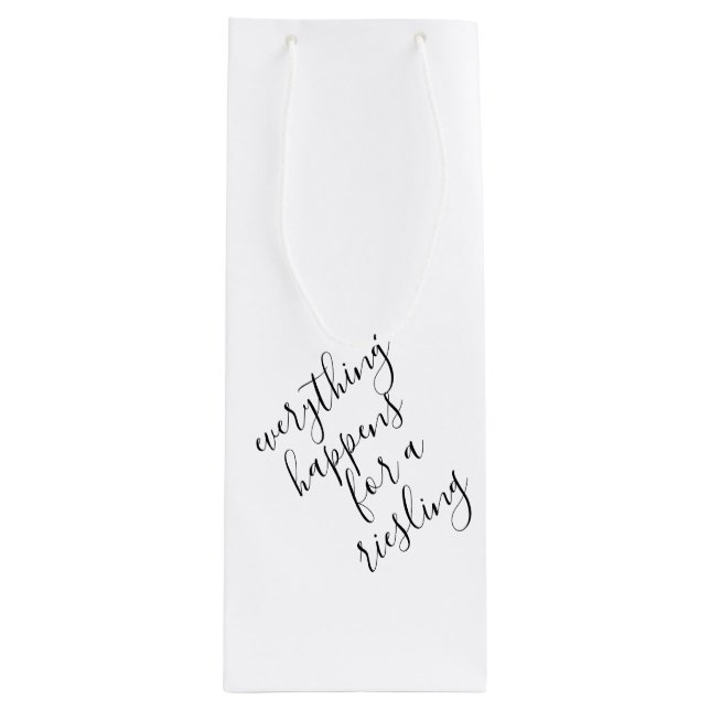White Funny Wine Pun Wine Gift Bag (Front)