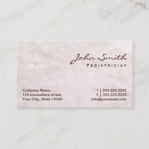 White Fur Pediatrician Business Card