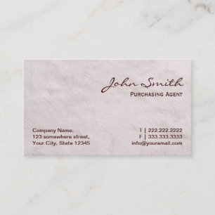 White Fur Purchasing Agent Business Card