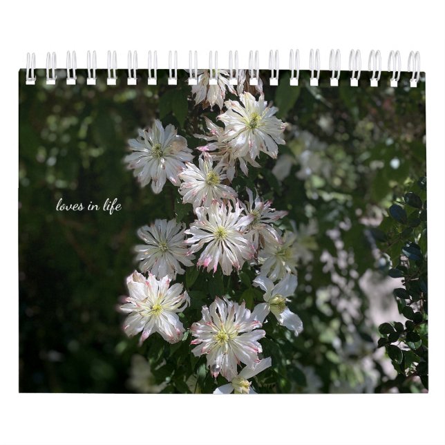 White Garden Flowers Calendar (Cover)