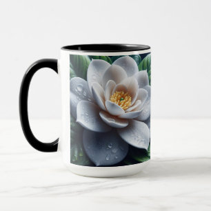 White Gardenia Floral Mug