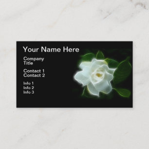 White Gardenia Flower Plant Business Card