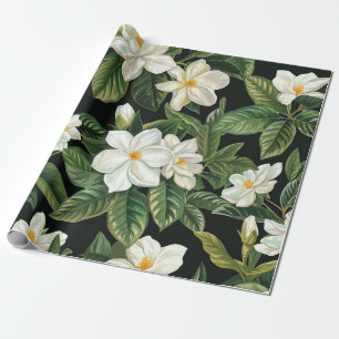 White gardenia flowers  wrapping paper