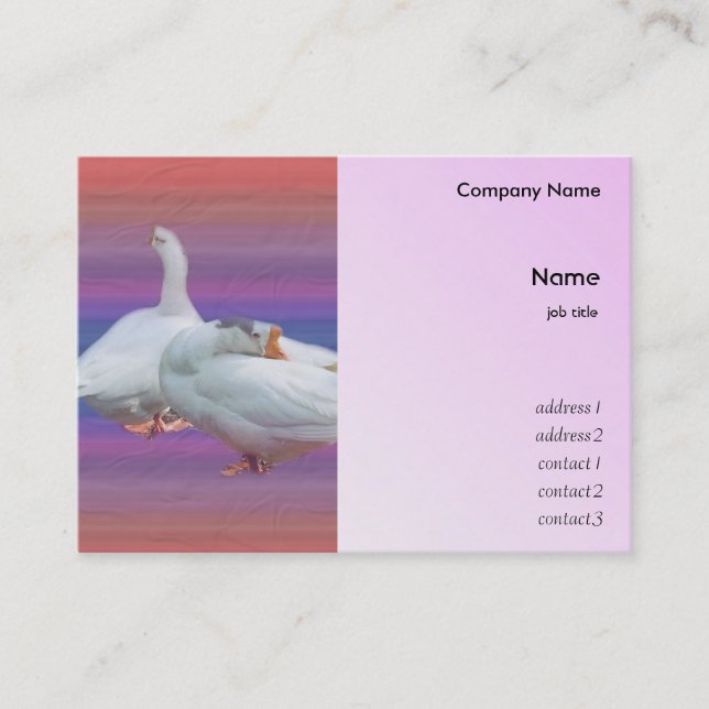 white geese business card (Front)