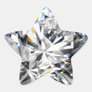 White Gem Star Sticker