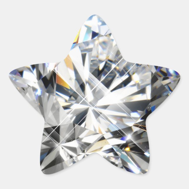 White Gem Star Sticker (Front)