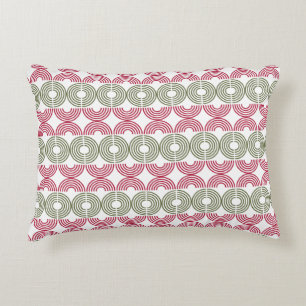 White Geometric Christmas  Accent Pillow