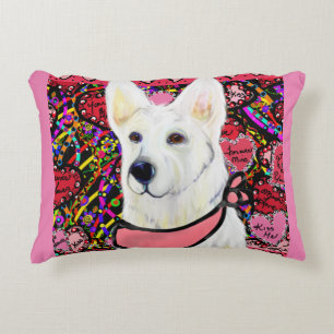 White German Shepherd Accent Pillow