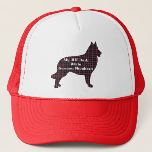WHITE GERMAN SHEPHERD BFF Gifts Trucker Hat