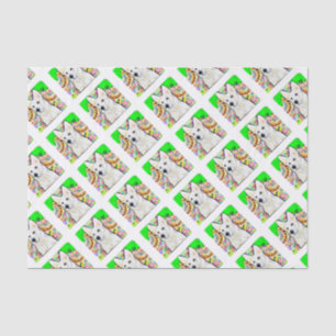 White German Shepherd Bling Tissue Paper