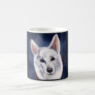 WHITE GERMAN SHEPHERD COFFEE MUG