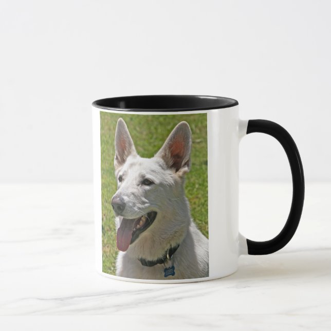 White German Shepherd Coffee Mug (Right)