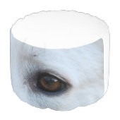 white german shepherd eyes pouf (Angled Front)