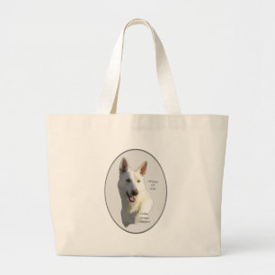 White German Shepherd Gifts Large Tote Bag