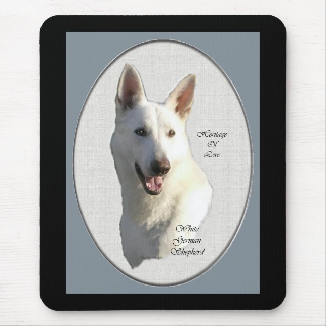 White German Shepherd Gifts Mouse Pad (Front)