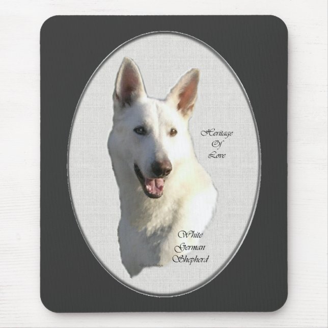White German Shepherd Gifts Mouse Pad (Front)