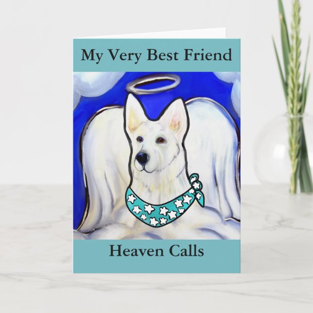 White German Shepherd Holiday Card (Front)