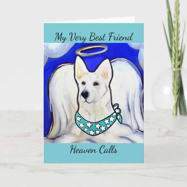 White German Shepherd Holiday Card (Front)