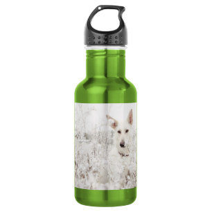 White German Shepherd in the Snow 532 Ml Water Bottle