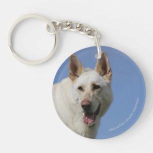 White German Shepherd Keychain