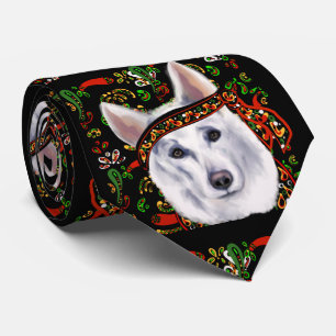 WHITE GERMAN SHEPHERD MEXICO TIE