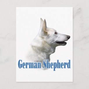 White German Shepherd Name Postcard