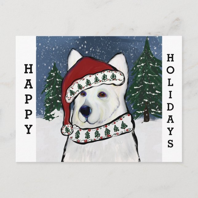 White German Shepherd    Postcard (Front)