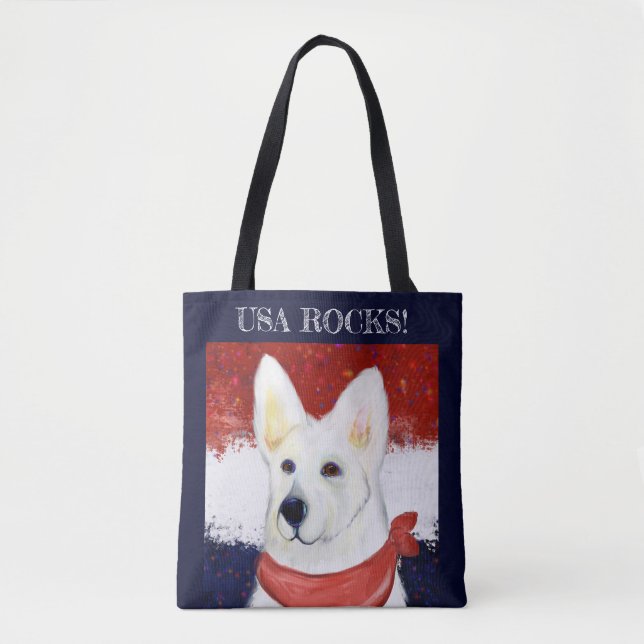  White German Shepherd    Tote Bag (Front)