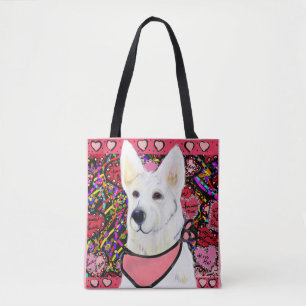 White German Shepherd Tote Bag