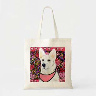 White German Shepherd Tote Bag