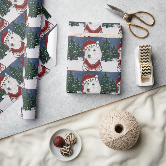 White German Shepherd  Wrapping Paper (Crafts)