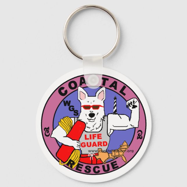 White German Shepherds Key Chain (Front)