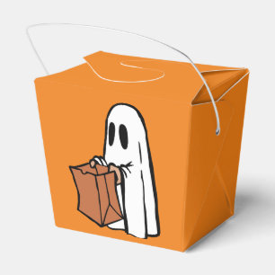 White Ghost with Trick-or-Treat Bag Goodie Box
